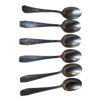 6 petites cuillère vintage christofle métal argenté