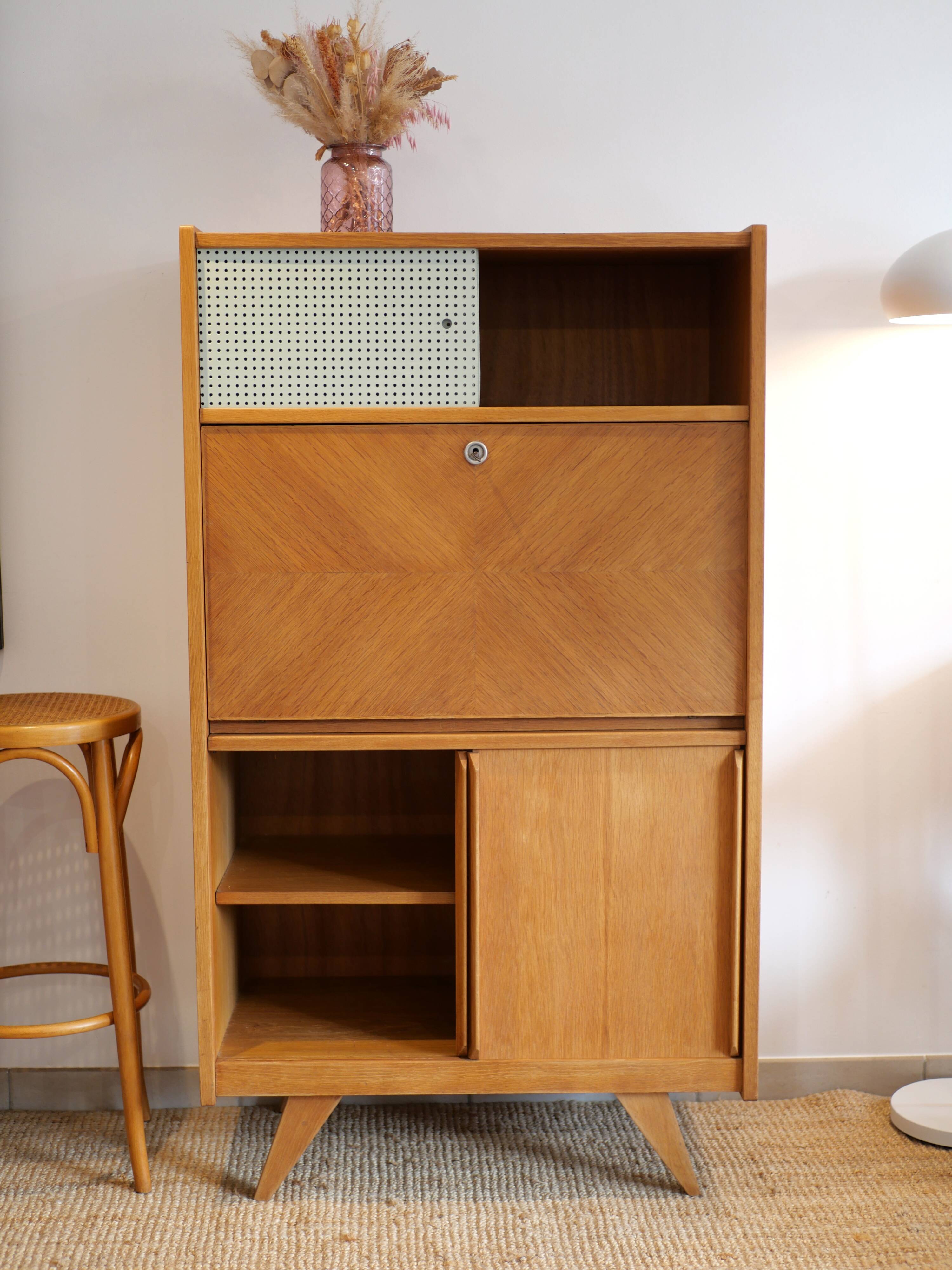 Vintage secretary with compass legs