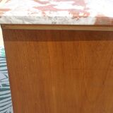 Art Deco buffet in walnut and marble