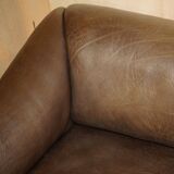 Reclining canapé De Sede DS47 in restored buffalo neck leather