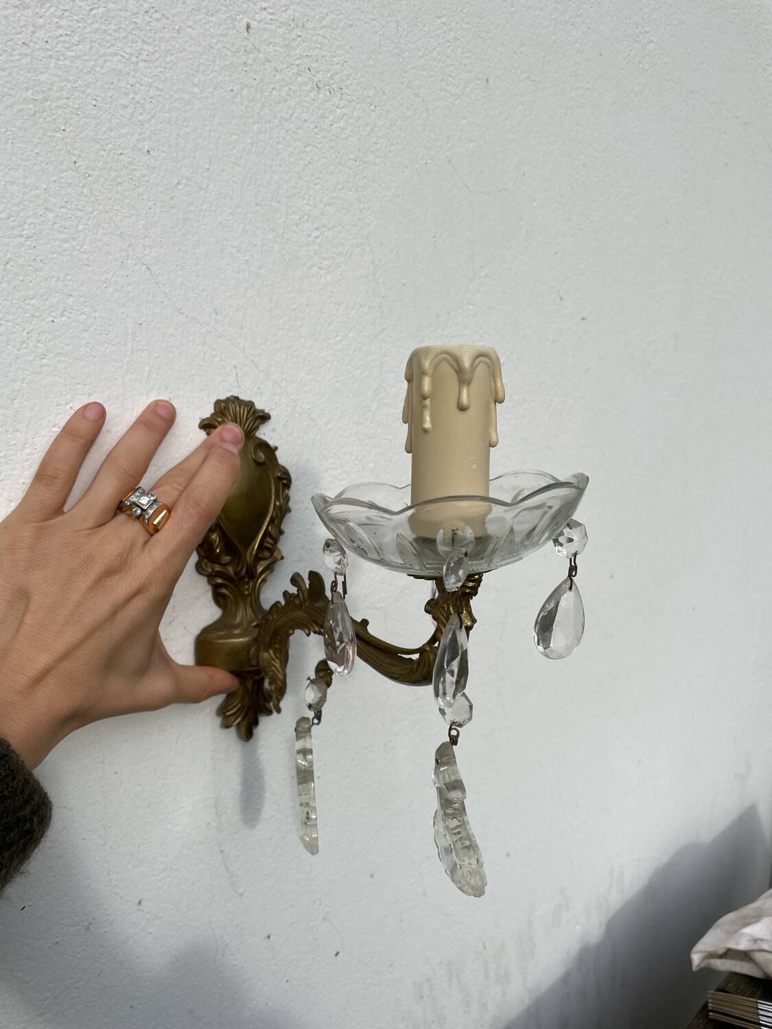 Pair of tassel sconces