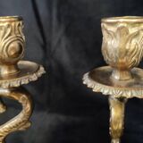 Zoomorphic bronze candle holder