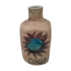 Bottle vase. ceramic enamelled with a flower. Mid-20th. Ht 21.5 cm