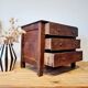 Small antique wooden workshop cabinet with 3 drawers