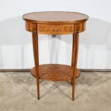 Petite Table de Salon en Marqueterie, style Transition Louis XV / Louis XVI – 1920