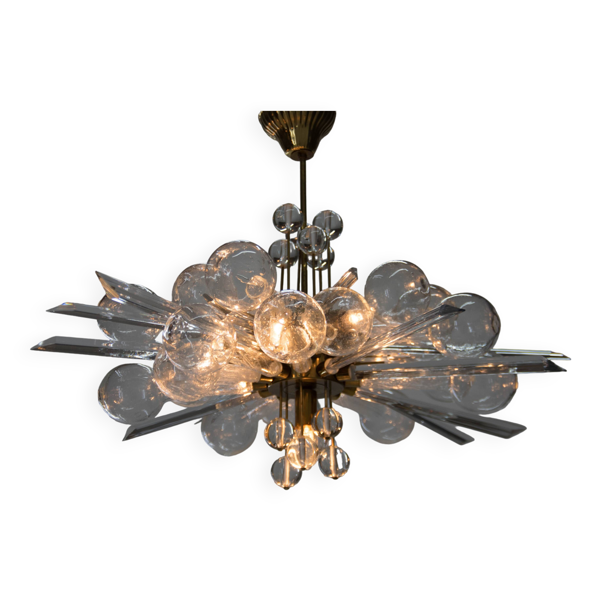 Extraordinary Art and Design Chandelier by Rene Roubicek, 1960s