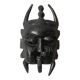 Decorative mask hand carved in tribal ethnic painted wood