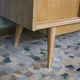 Enfilade vintage chêne clair pieds compas
