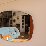 Scandinavian teak mirror