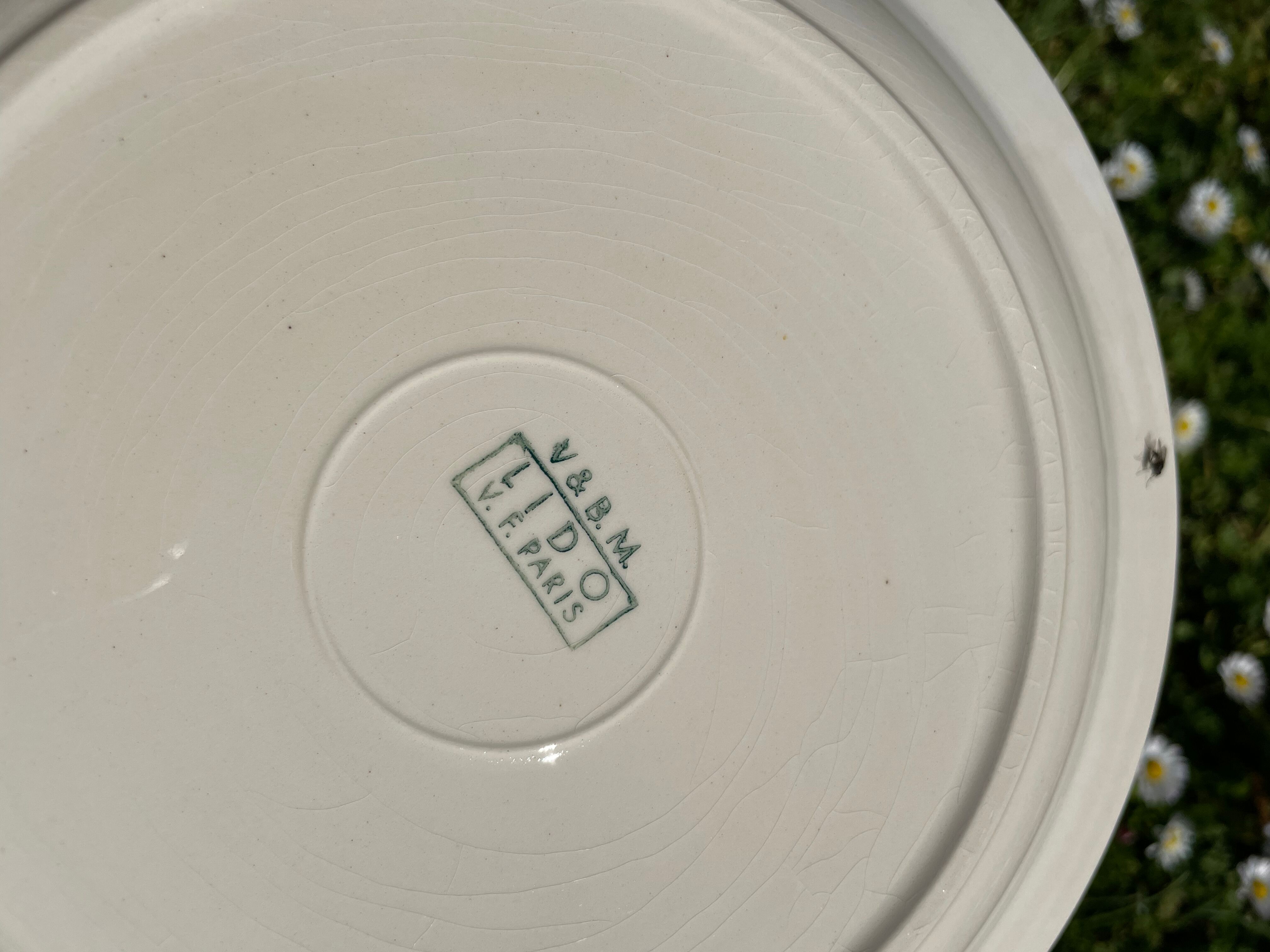 Set of 9 blue dessert plates Villeroy and Boch Model Lido Year 50