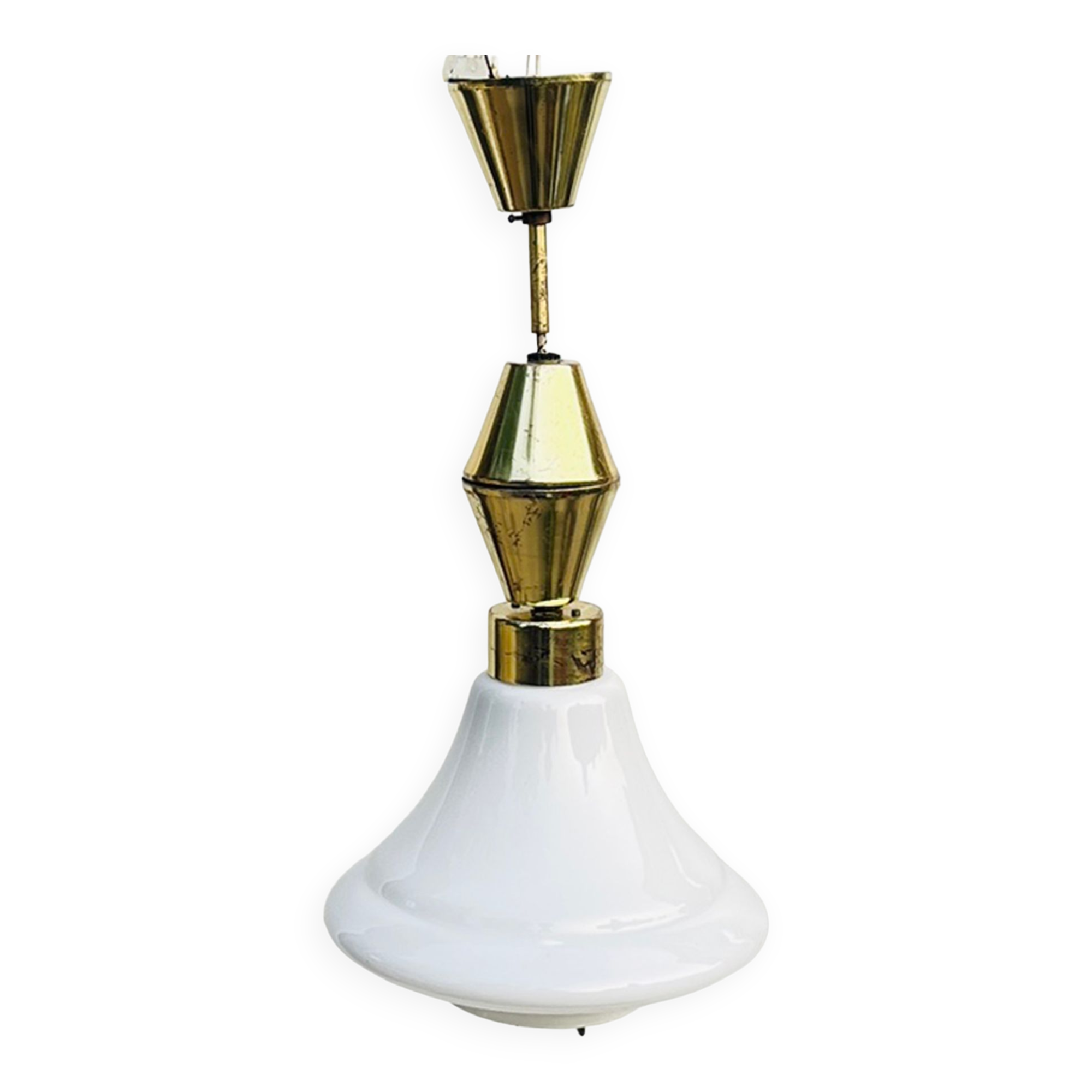 Hanging lamp, Kamenický Šenov, Czechoslovakia, 1950s