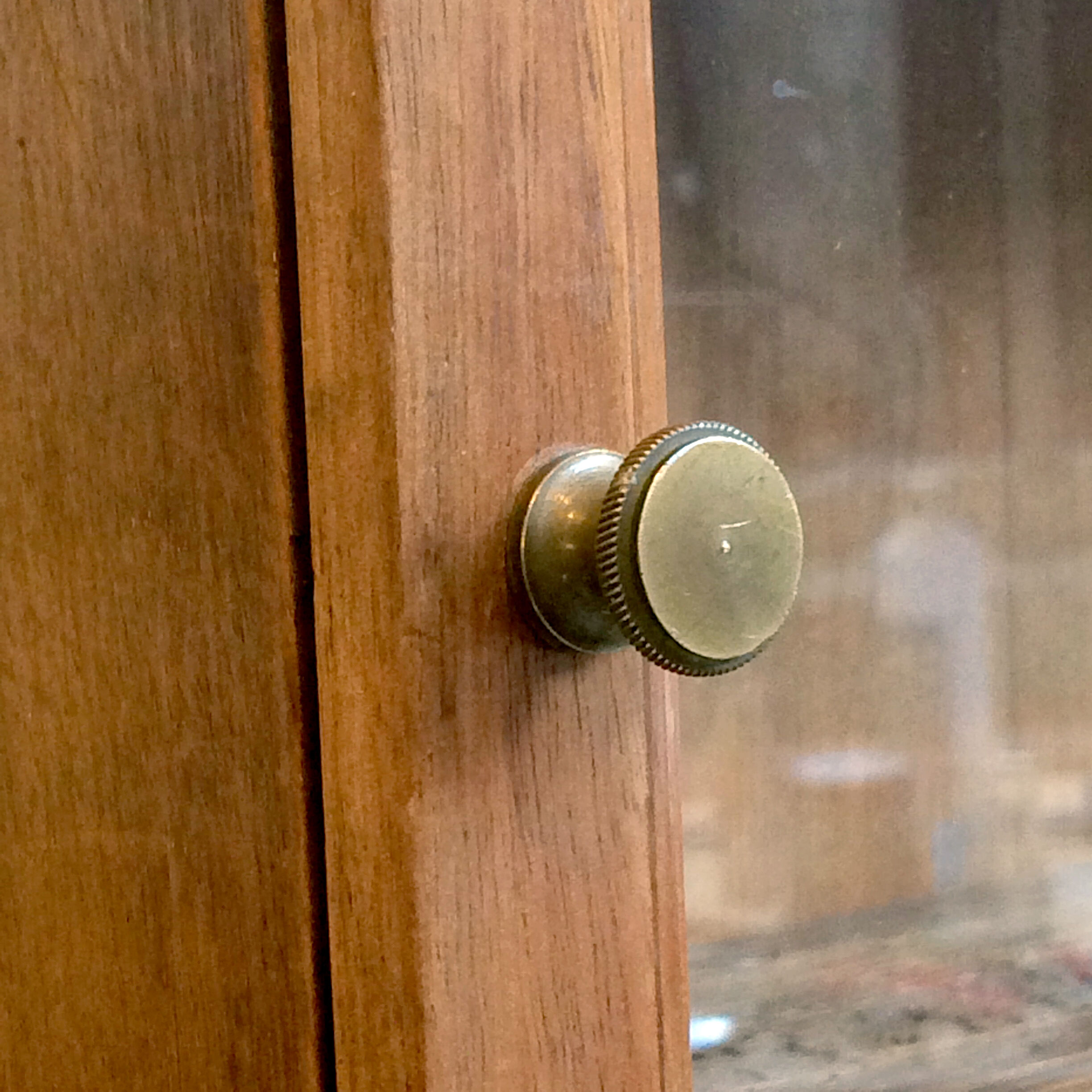 Ancient 19th oak wall showcase