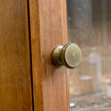 Ancient 19th oak wall showcase