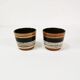 A pair of ceramic flower pots with covers, Scheurich, Germany, 1960s.