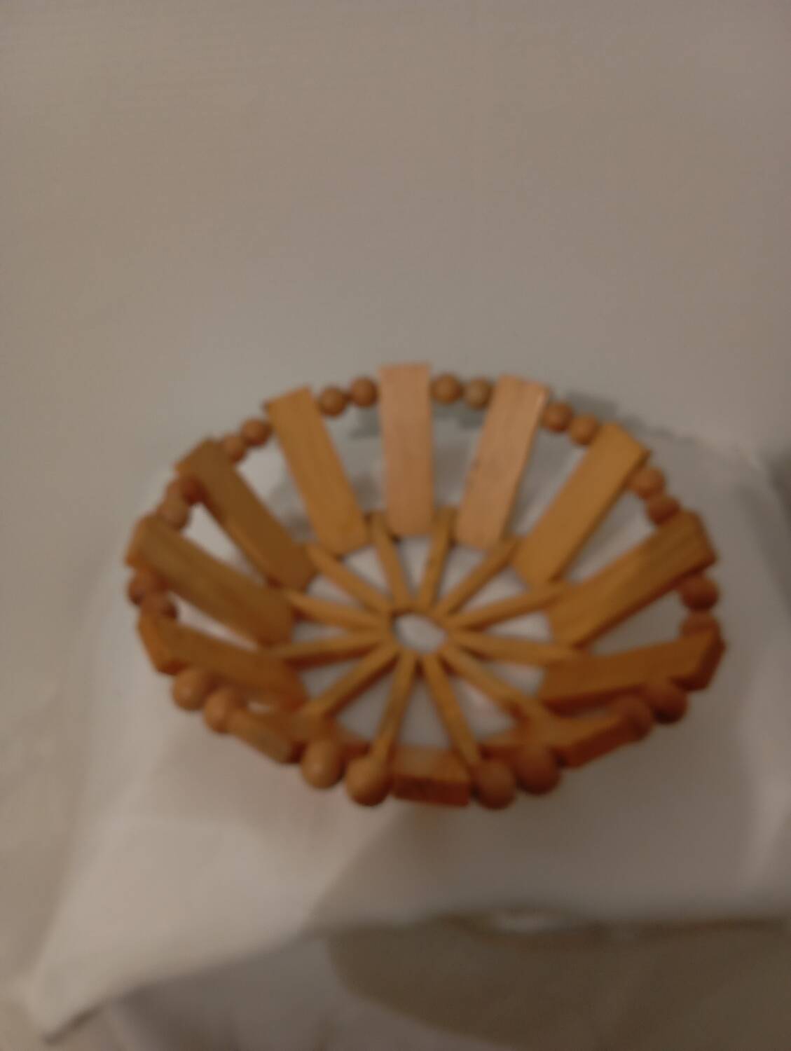 Olive wood fruit bowl