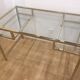 Glass and brass desk