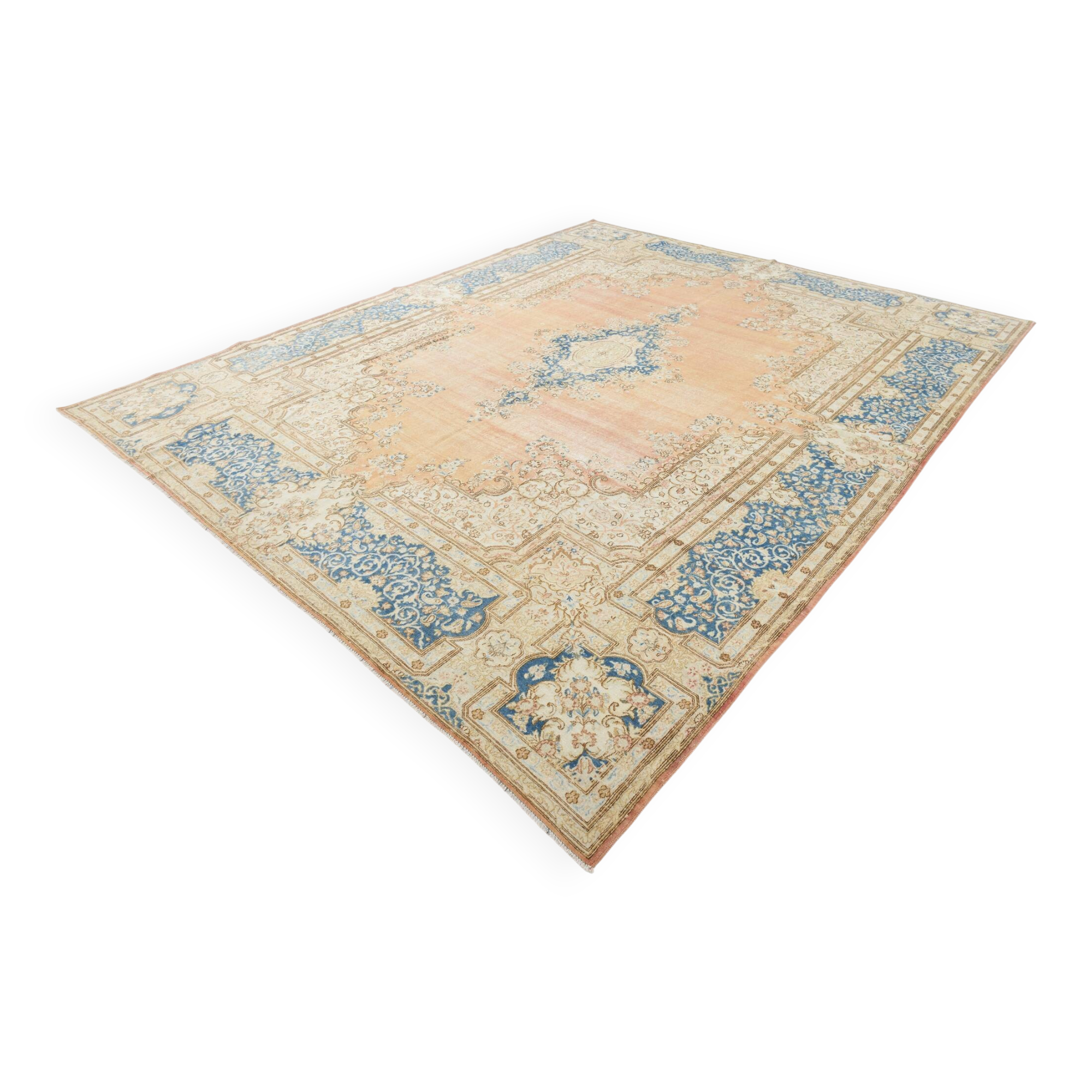 Pale Red & Blue Extra Large Persian Rug, 300x368Cm