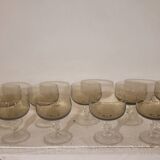 12 80's champagne glasses