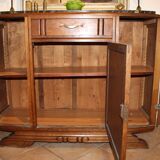 Low Art Deco oak and marble sideboard