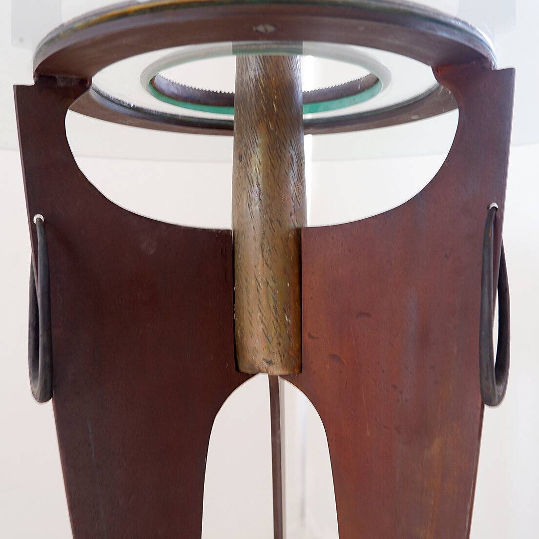Vincent wegnez sculptural bronze and glass console table - belgium 20th