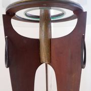 Vincent wegnez sculptural bronze and glass console table - belgium 20th