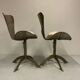 Set of two super cool steel design chairs