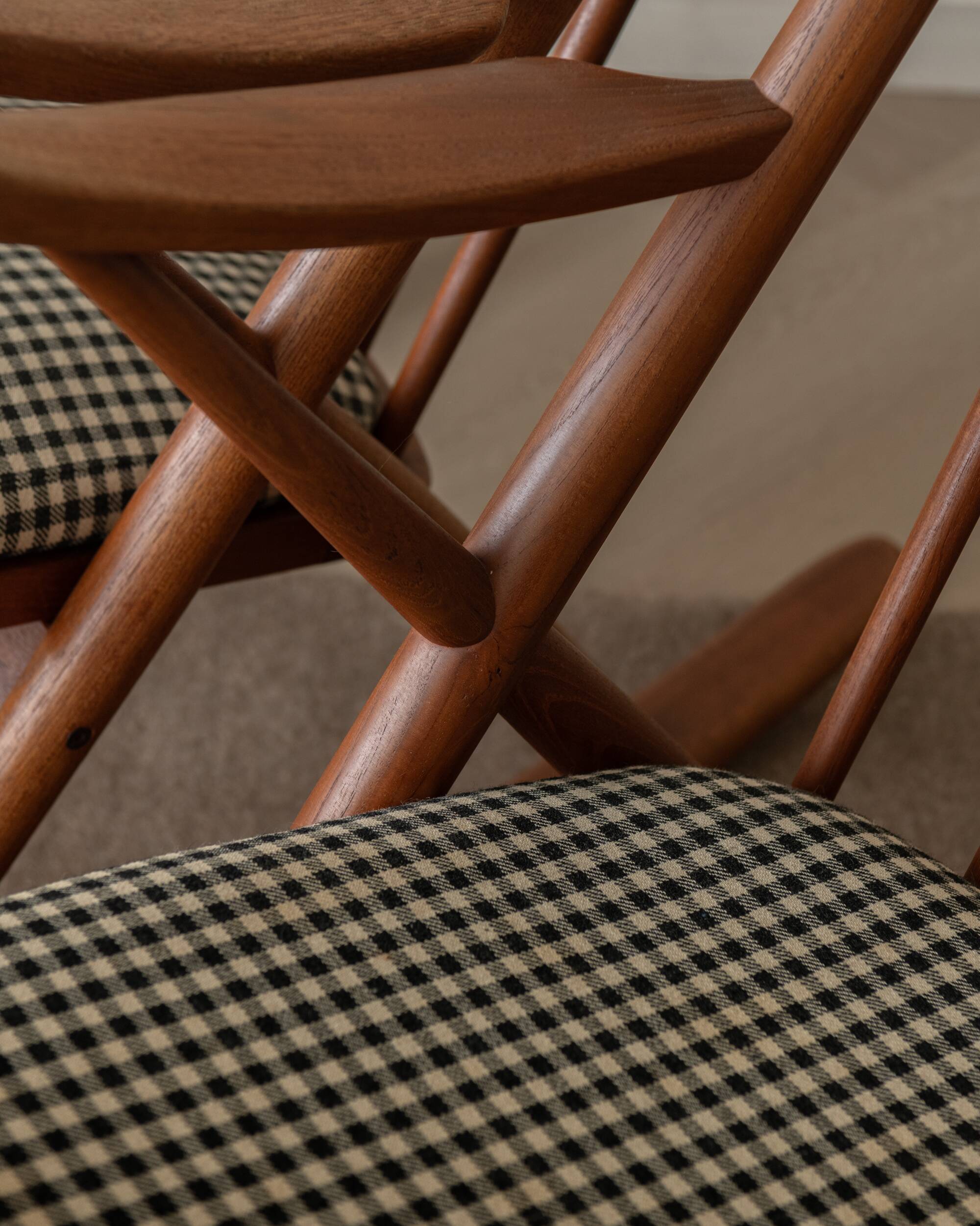 Vintage Teak Rocking Chairs Model 182 Frank Reenskaug Bramin, 1950s, Set 2