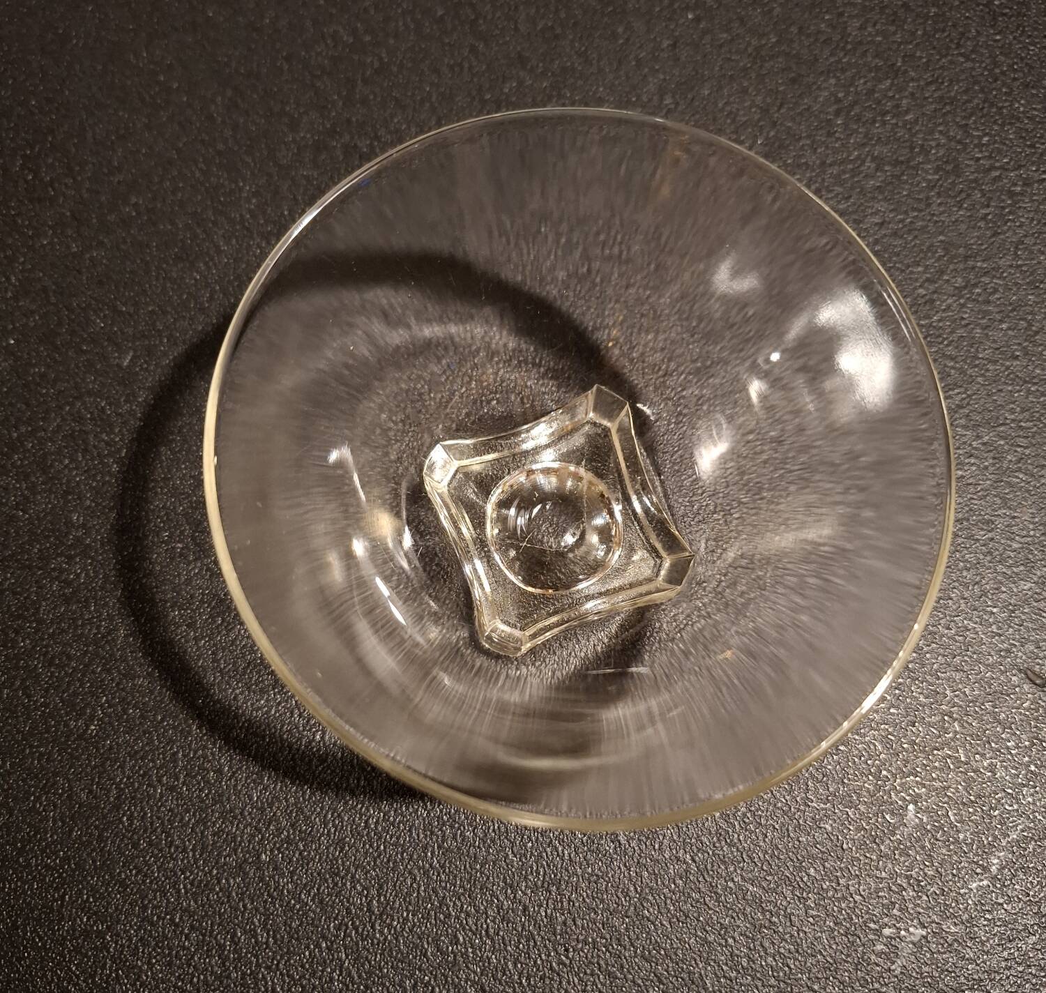 Crystal fruit bowl with 6 small bowls