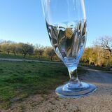 3 absinthe glasses of bistrot, twisted base - 17.5 cm - early 20th