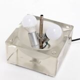 Alessandro Mendini “Cubosfera” Table Lamp Metal Crome Glass 1968 Italy
