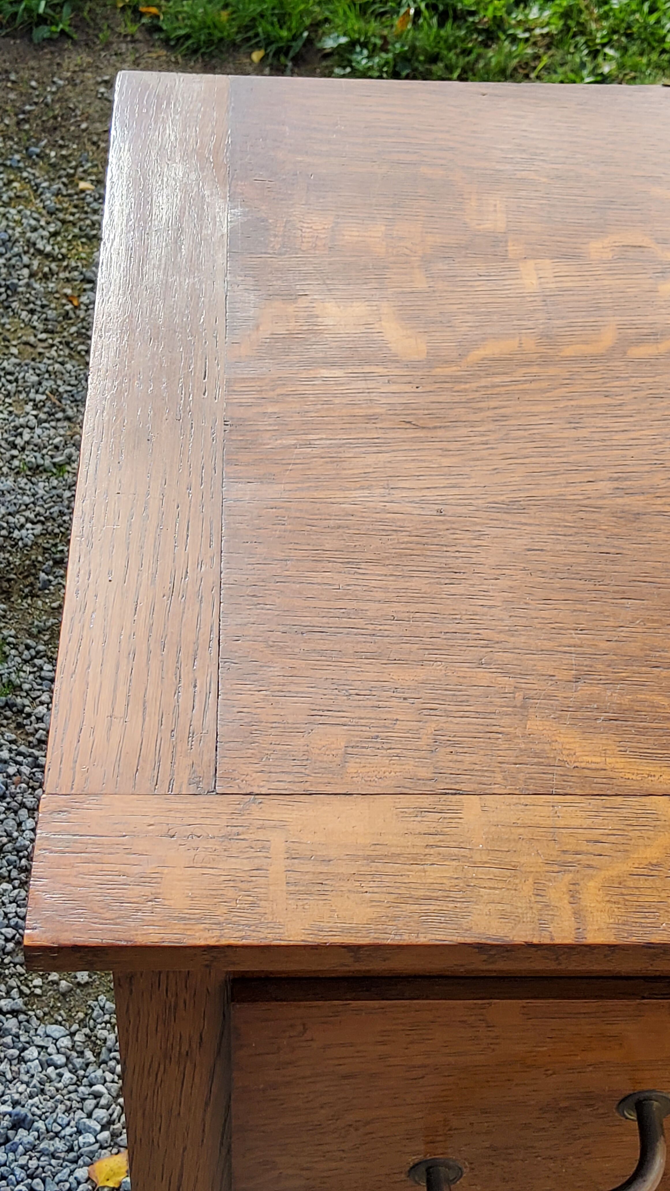 Oak chest of drawers 50s oak feet compass 5 drawers