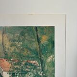 Museum poster reproduction of classical painting The House of Father Lacroix in Auvers by Cézanne