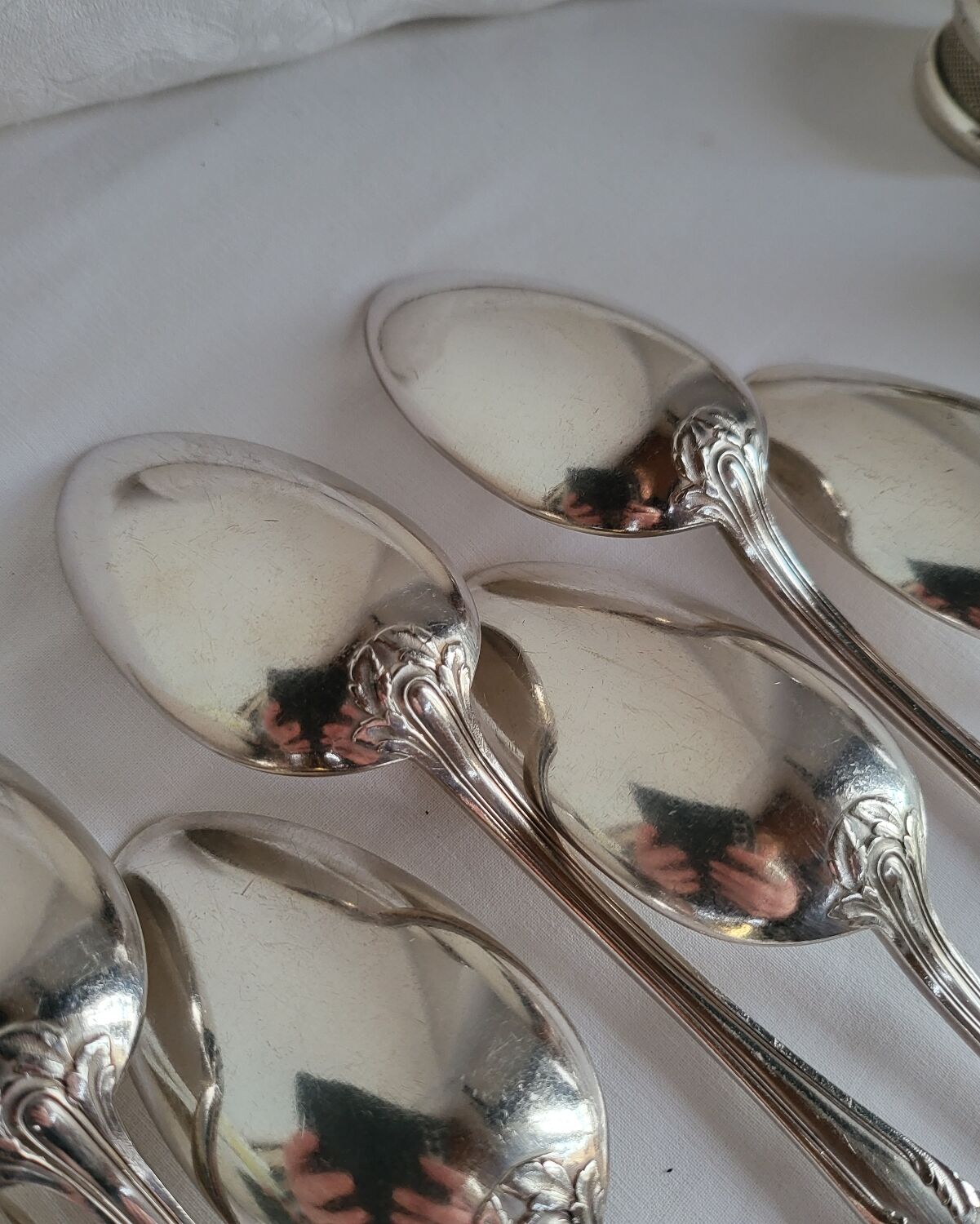 12 Large Silver-Plated Metal Spoons Boulenger Table Cutlery