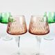 Ensemble de 6 verres de vin en cristal de Bohême