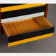 Oak sirdeboard with yellow and black drawers by Jiri Jiroutek, 1960