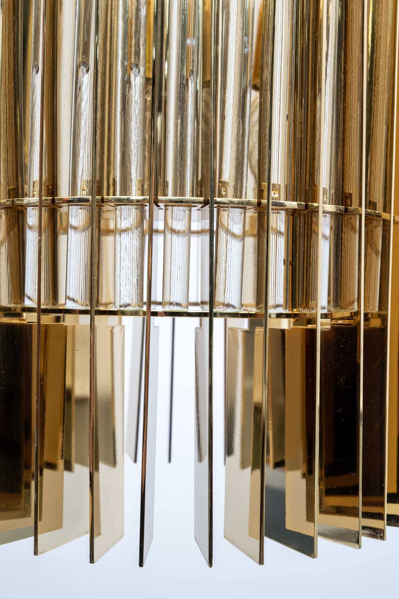 Romani Saccati for Gucci Brass Crystal Murano Pendant by Studio Design