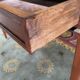 Flat desk in mahogany and leather style Louis XVI restored