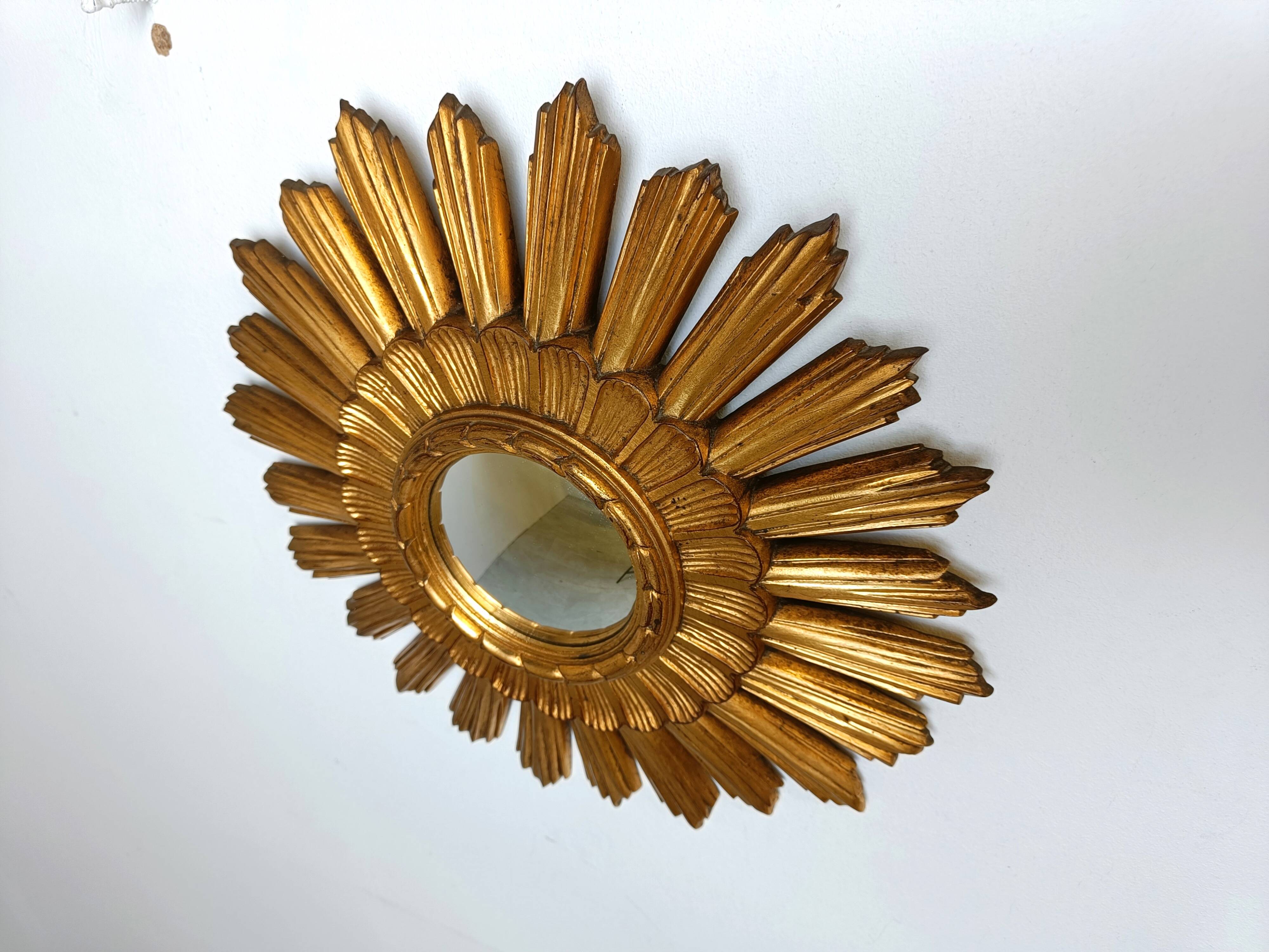 Vintage sunburst mirror, 1960s