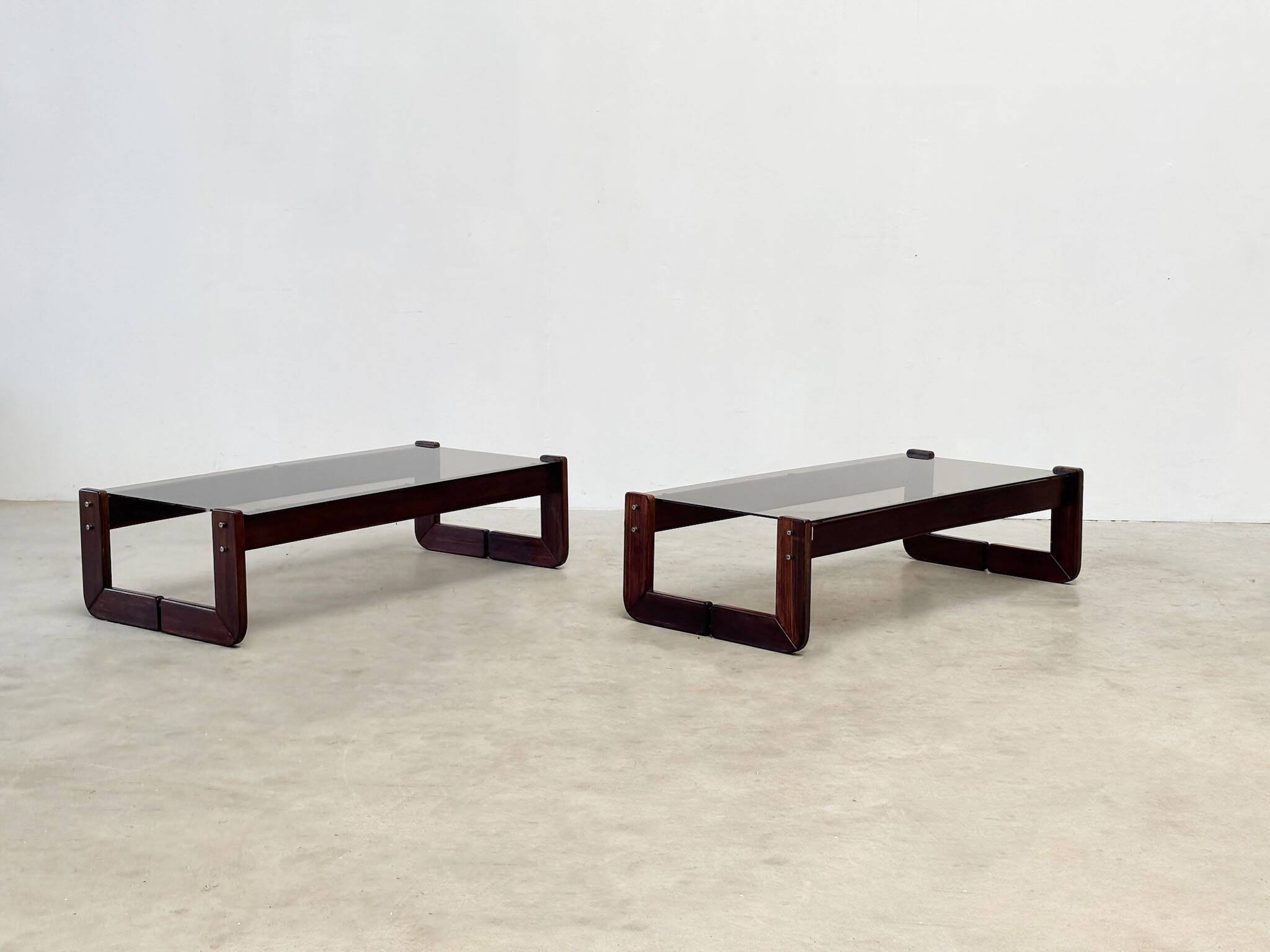 Set of two Brazilian MP91 coffee tables by Percival Lafer