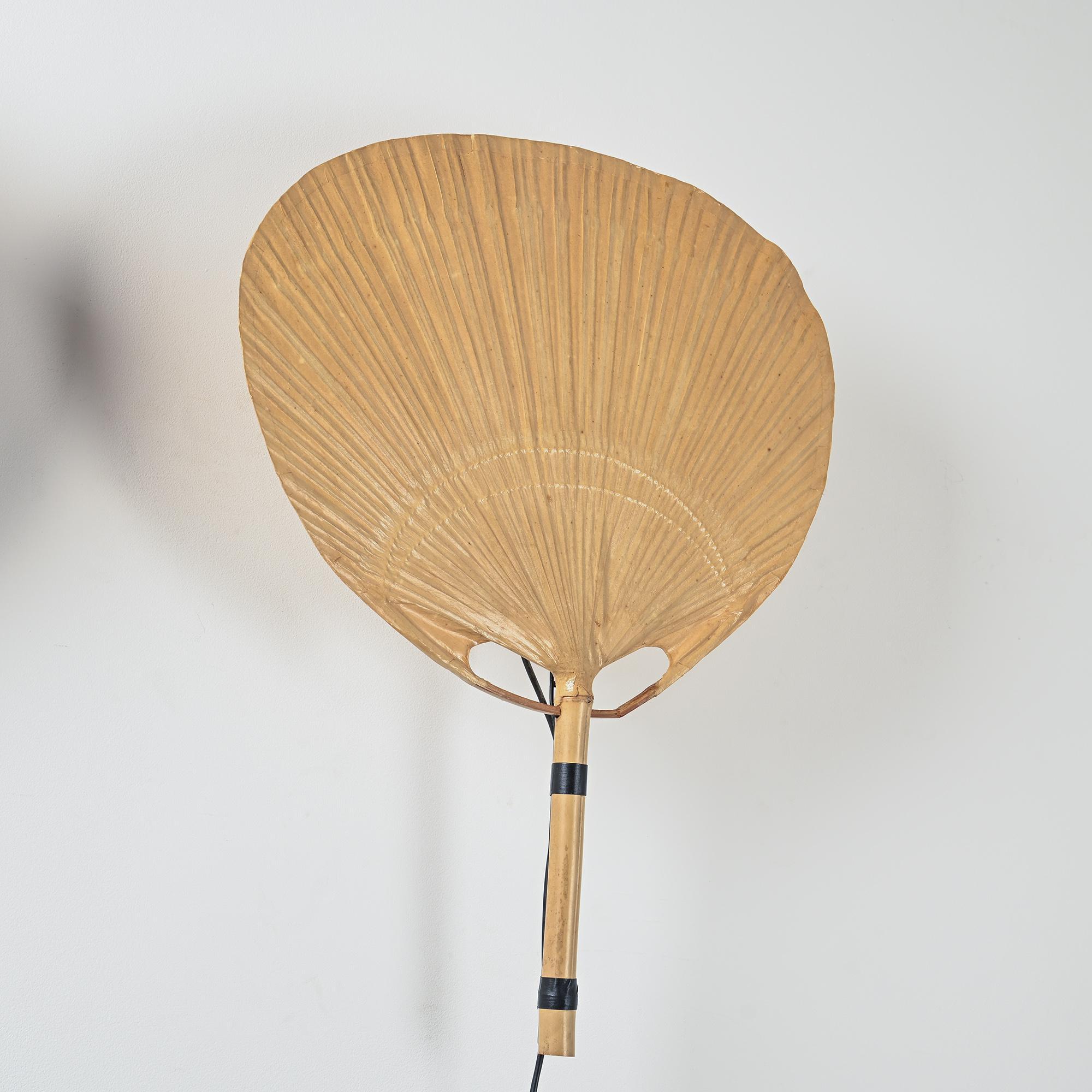 Pair of Uchiwa II wall lights by Ingo Maurer, Design M 1973