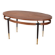 Table basse vintage en bois des années 60, design italien