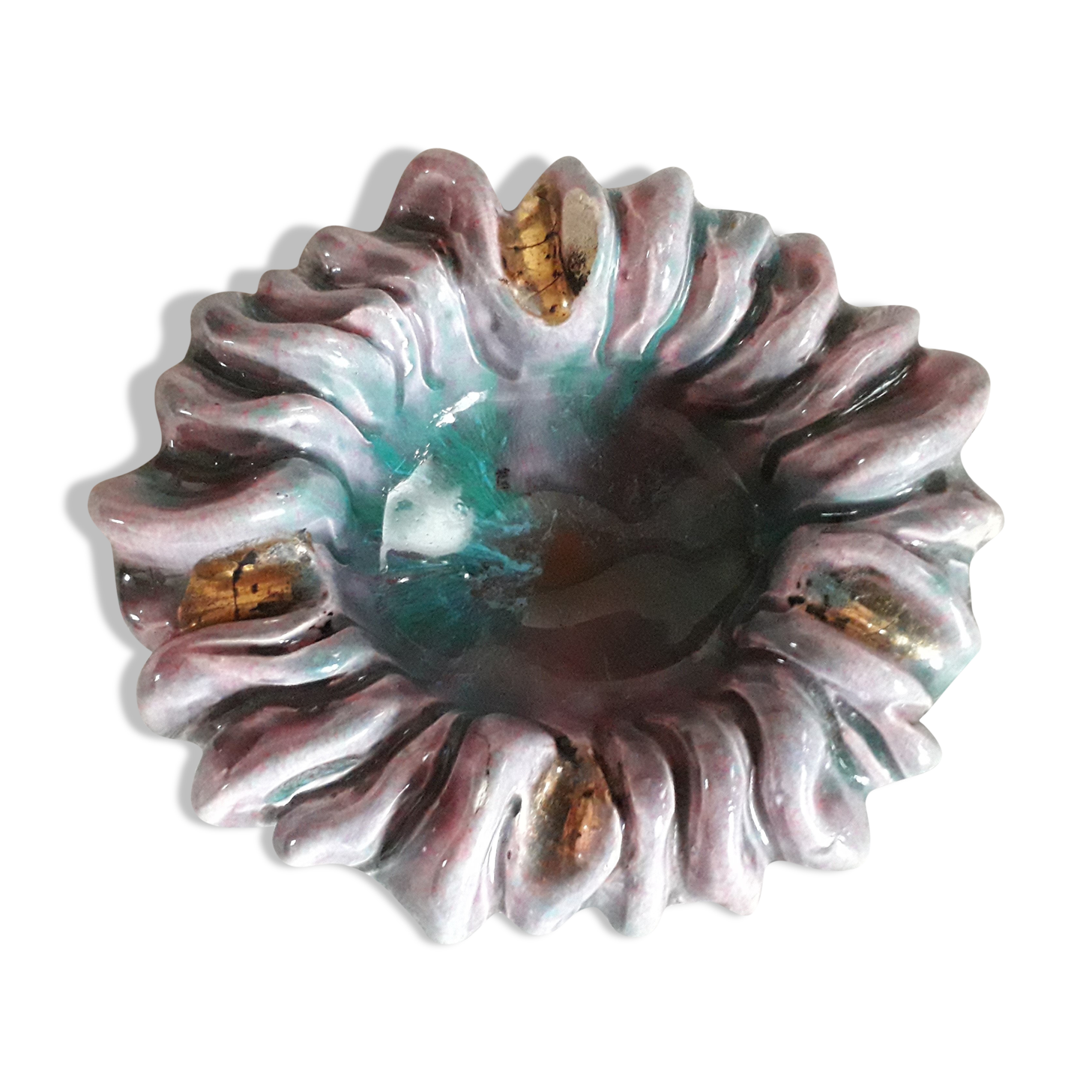 Vintage ceramic ashtray signed