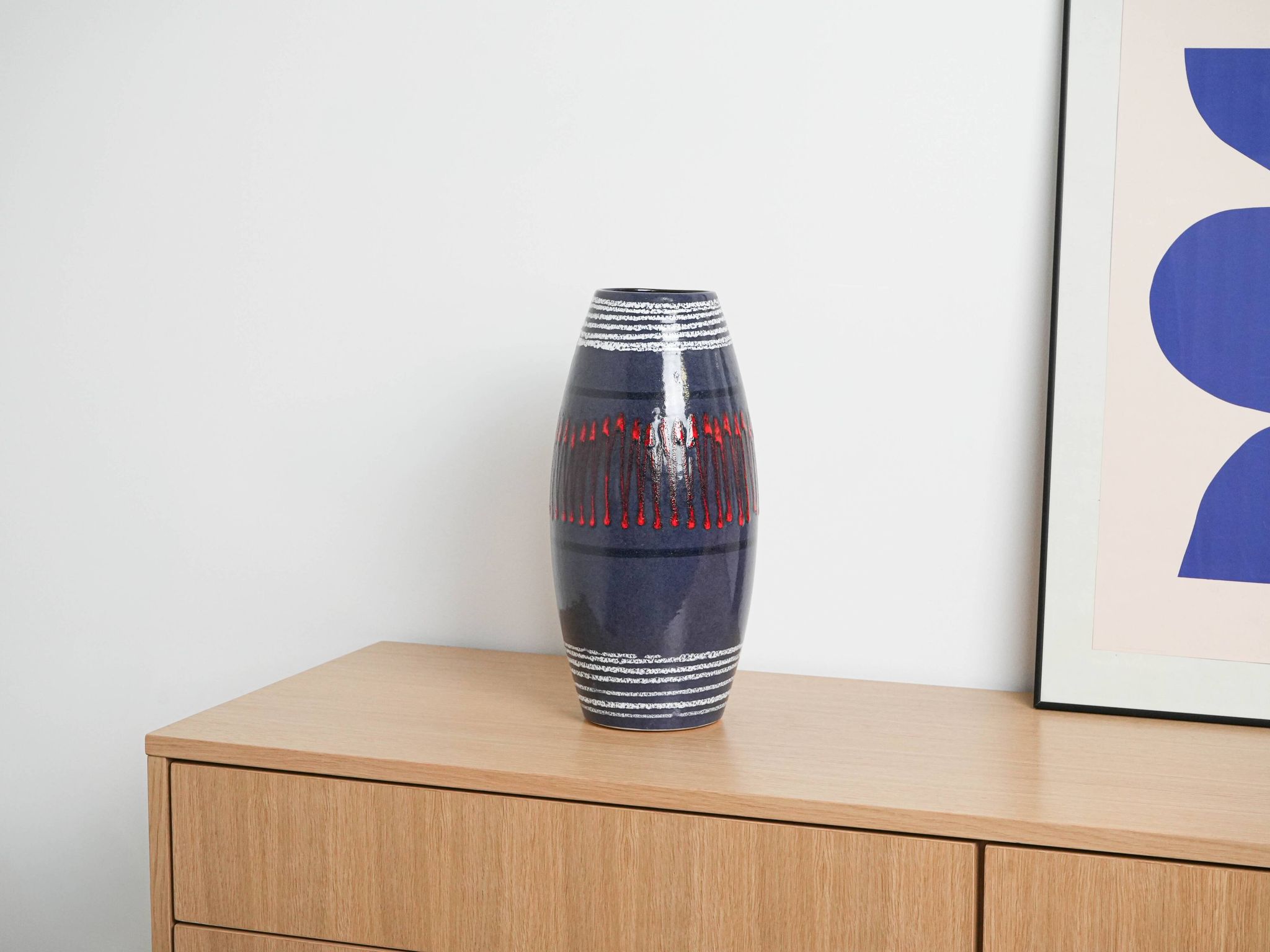 Ceramic vase, German design, 1960s, made in West Germany