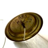 Vintage opaline and brass mushroom lamp