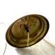 Vintage opaline and brass mushroom lamp