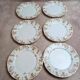 Set of 6 vintage French porcelain plates – pink floral design