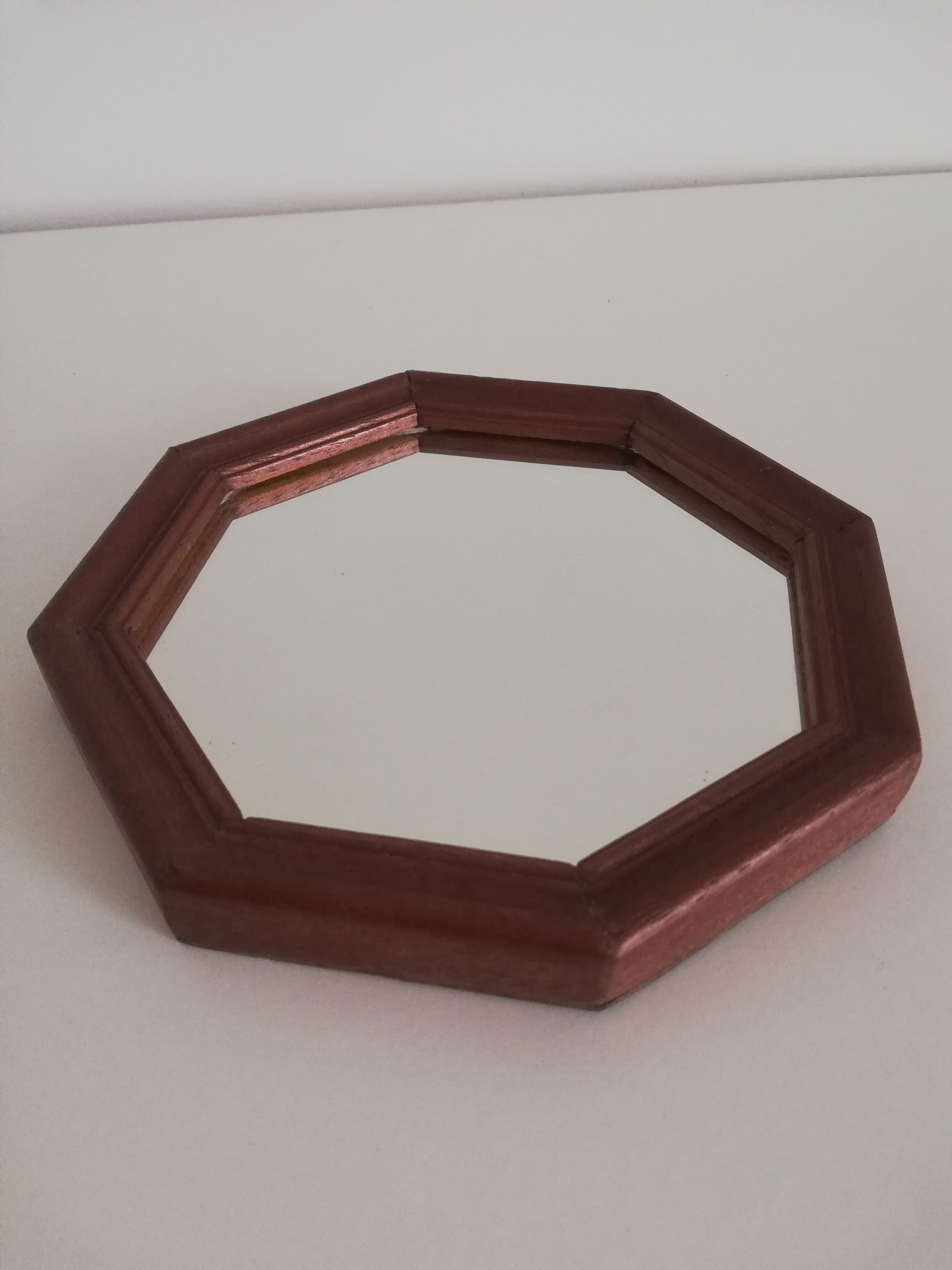 Vintage octagonal mirror