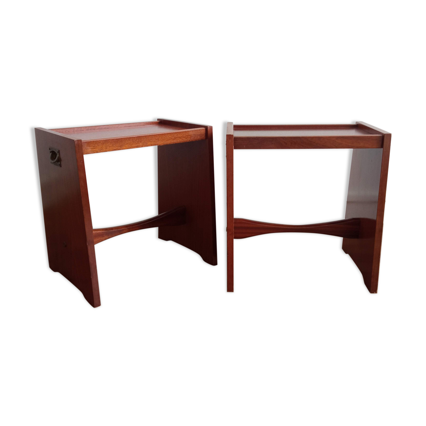 Pair of sofa ends/bedside tables in vintage Gautier teak