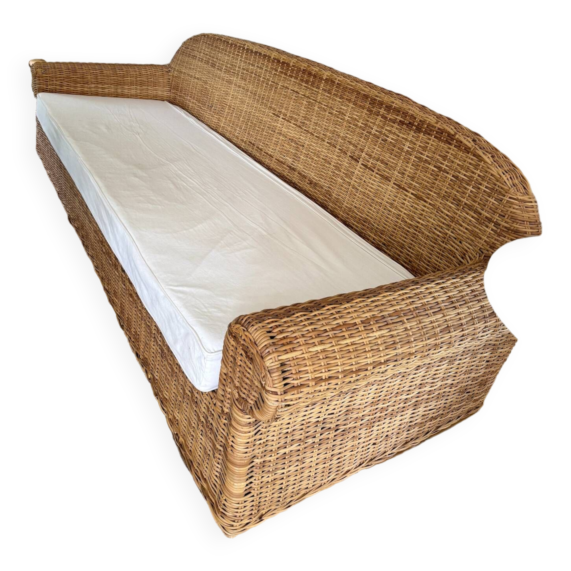 3 seater rattan sofa from Conran shop vintage