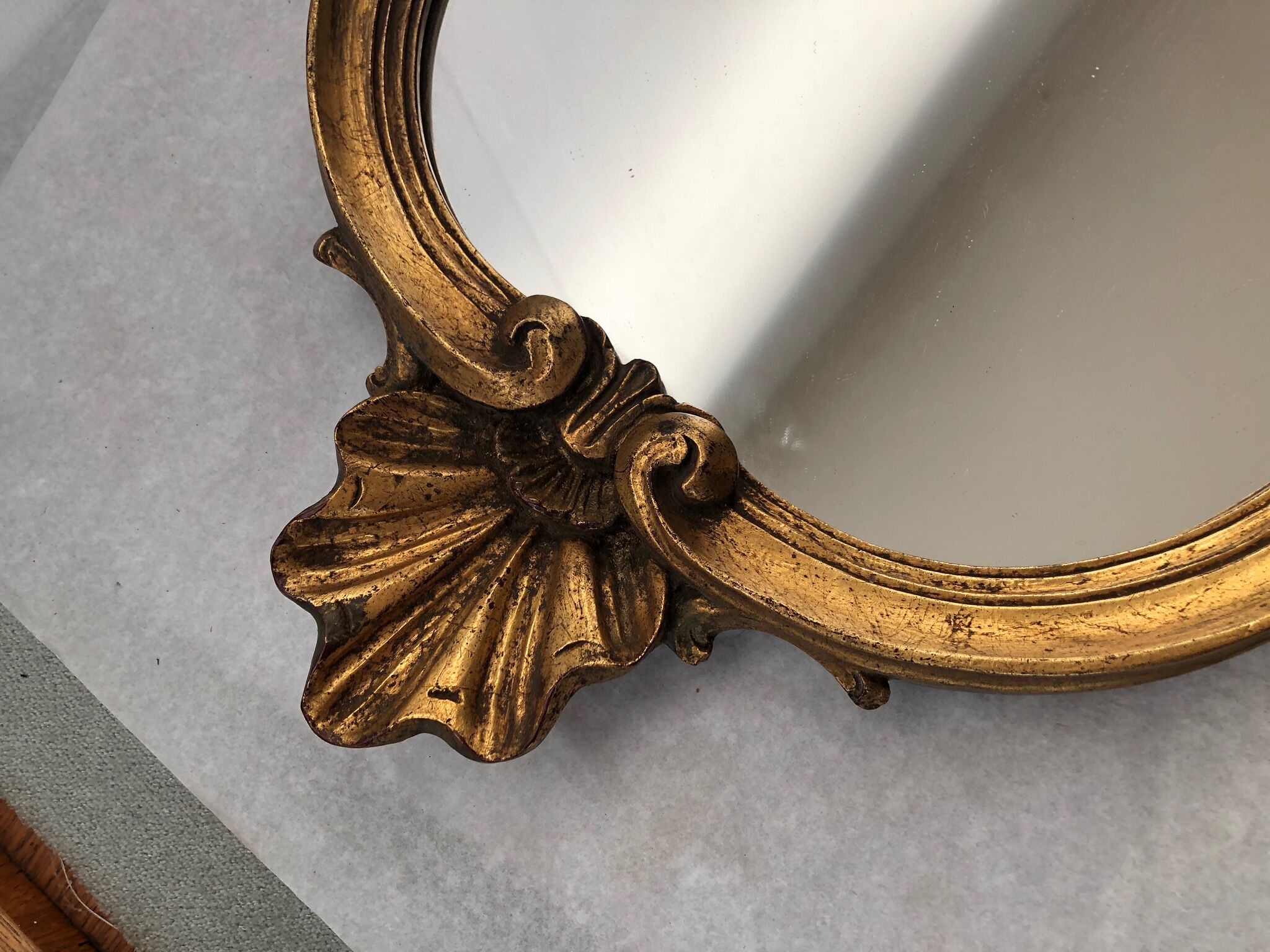 Former mirror wooden gold 36x55cm